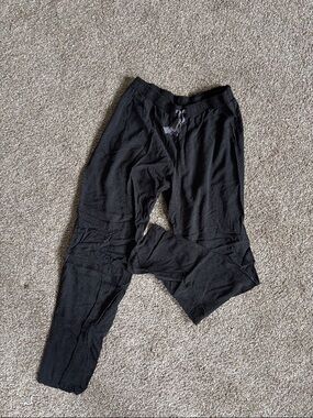 H&M Black Wide-Leg Drawstring Pants
